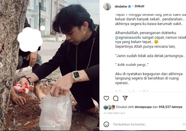 Dinda Hauw Kehilangan Bayi Kembarnya Usai Alami Pendarahan