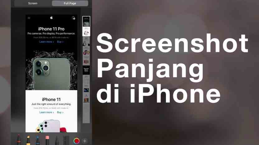 Screenshot Panjang di Iphone