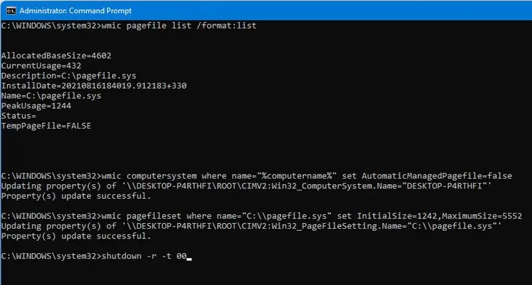 Meningkatkan Virtual Memory via Command Prompt