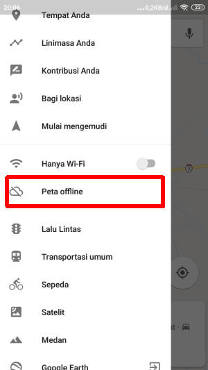 Aktifkan peta offline Google Map