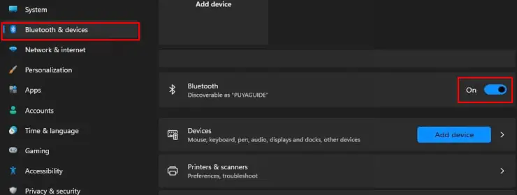 Aktifkan Bluetooth di PC