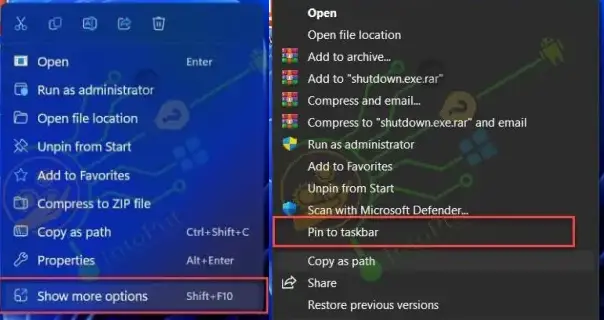 Cara Memindahkan Shortcut Shutdown ke Taskbar