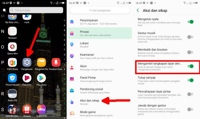 Cara Screenshot 3 Jari Hp Infinix