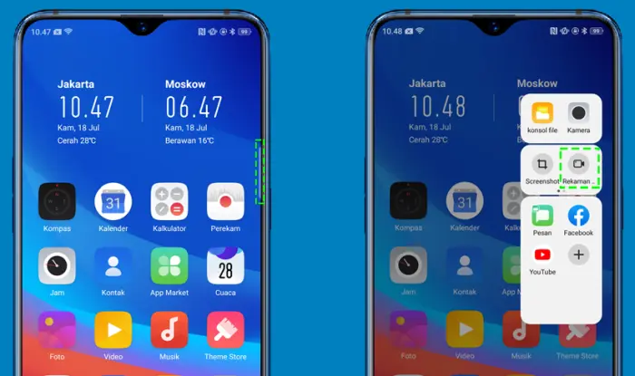 Cara Merekam Layar Hp Oppo Menggunakan Smart Sidebar