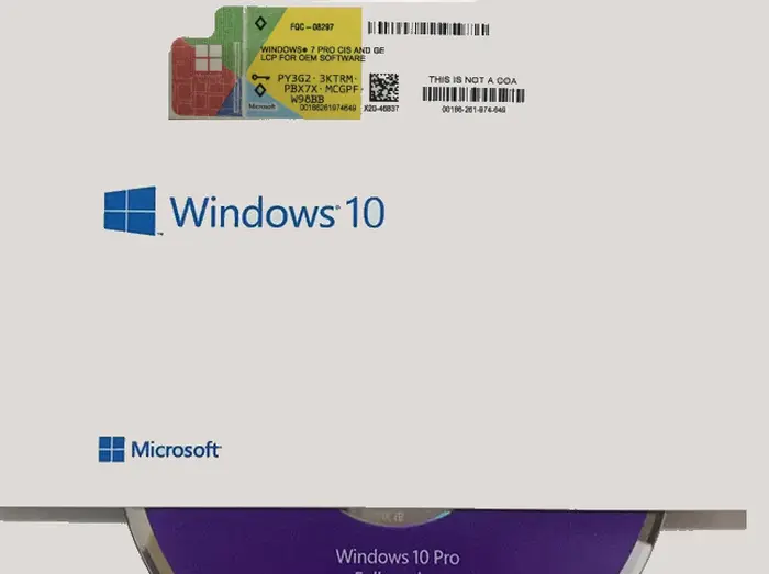 Product Key Windows 10 Pada Kemasan