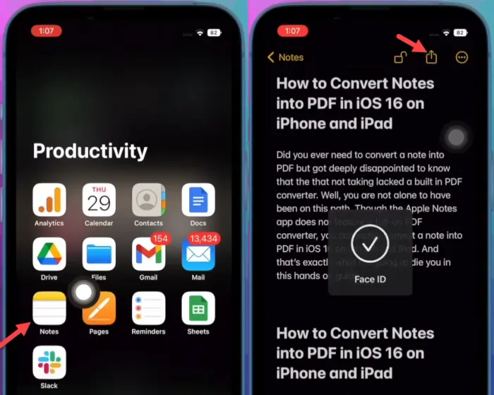 Aplikasi Notes iOS