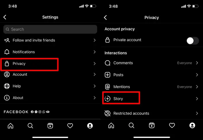 Pengaturan Privasi Instagram Story