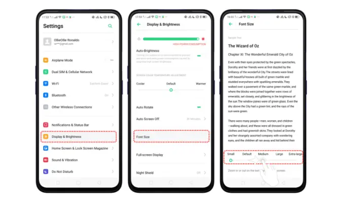Cara Mengubah Ukuran Font Oppo