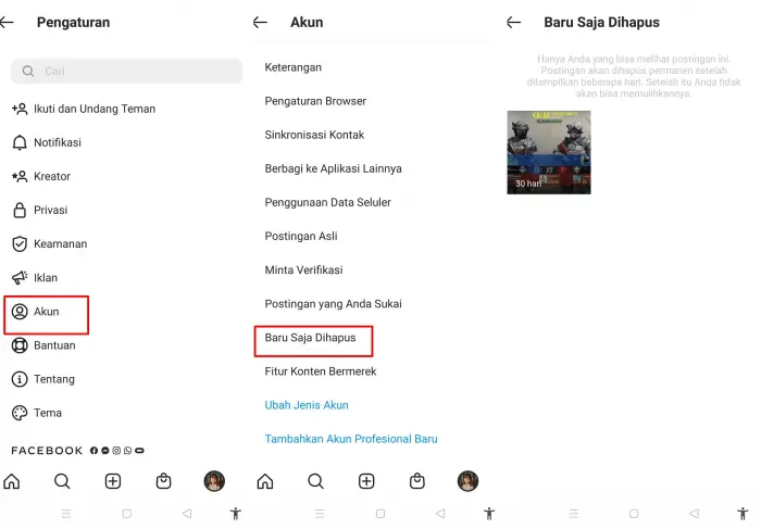 Cara Mengembalikan Postingan Instagram Yang Dihapus