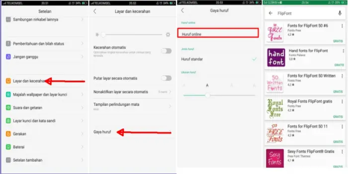 Cara Mengganti Font Oppo Lewat Pengaturan