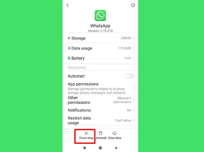 Force Stop Whatsapp Di iPhone