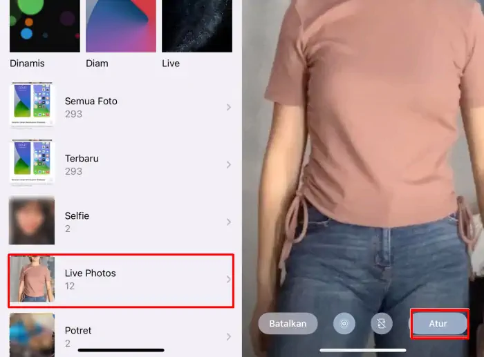 Pilih Live Photos