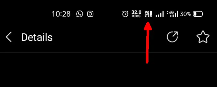 Ikon Volte Status Bar Oppo