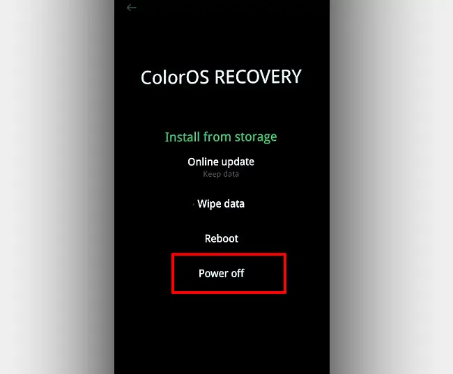 Cara Mematikan Oppo A17 Melalui Recovery