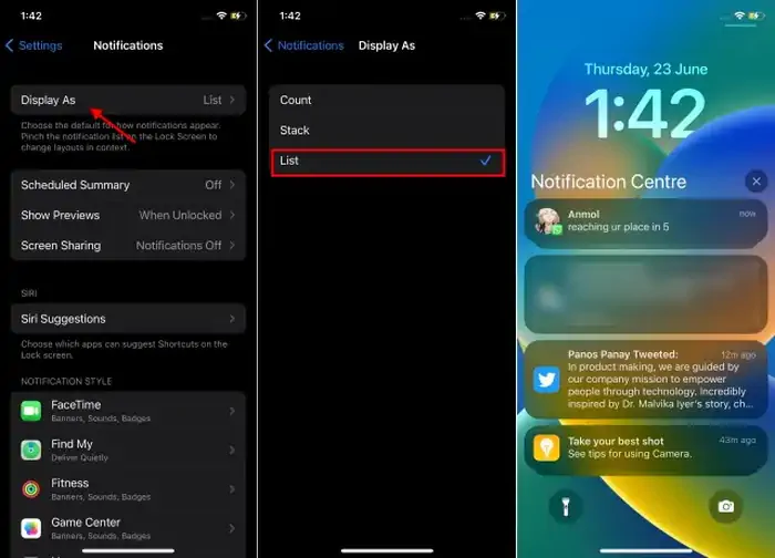 Cara Membuat Tampilan Daftar Notifikasi di iPhone