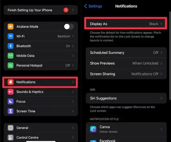 Pengaturan Notifikasi iOS 16