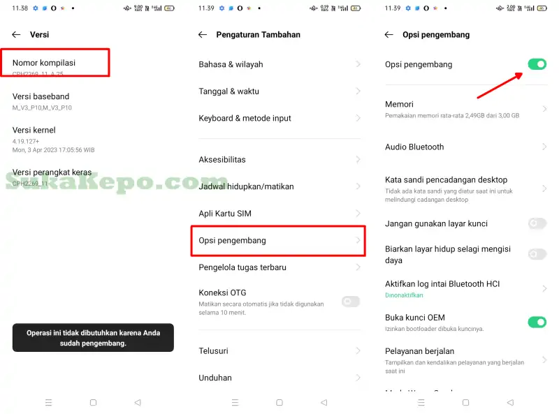 Cara Mengaktifkan Opsi Pengembang di Realme