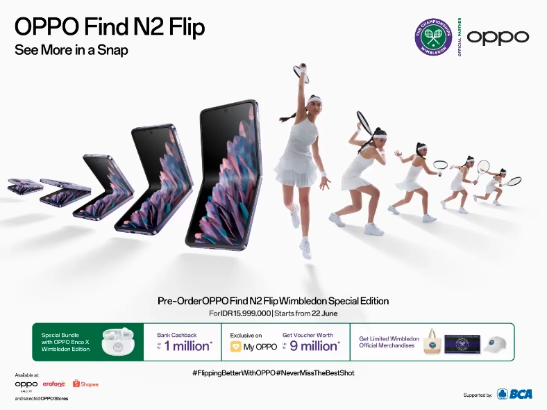 Oppo Find N2 Flip Edisi Spesial Wimbledon
