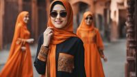 baju oren cocok dengan jilbab warna apa