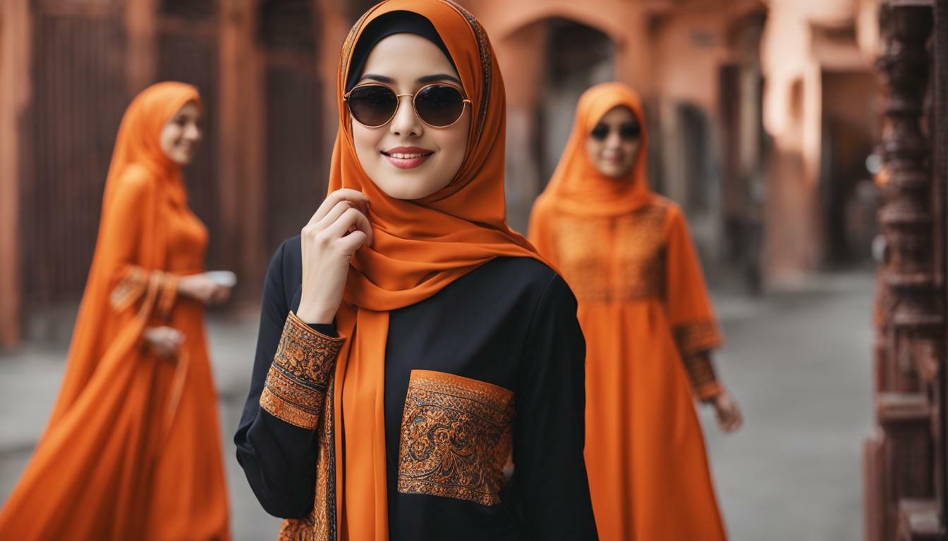 Baju Oren Cocok Dengan Jilbab Warna Apa