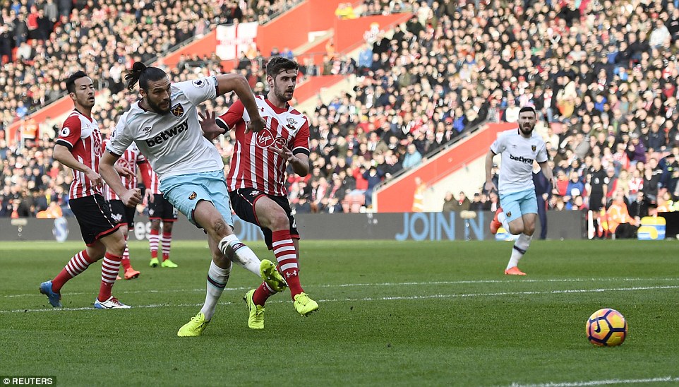 West Ham Permalukan Southampton 1-3