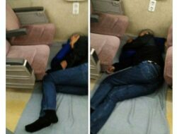 Ganjar Pranowo tidur di lantai Kereta Api